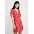 Vero Moda VMLOTUS SHORT DRESS Sukienka koszulowa fiery red VE121C1OI