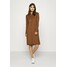 Marc O'Polo DRESS LONG SLEEVE COLLAR BUTTON PLACKET Sukienka z dżerseju chestnut brown MA321C0IZ