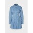 Missguided CORSET WAIST BACK SHIRT DRESS POPLIN Sukienka koszulowa blue M0Q21C1NU