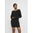 Missguided Petite OFF SHOULDER JUMPER DRESS Sukienka dzianinowa black M0V21C0BT