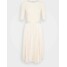 Calvin Klein PLEATED SKIRT MIDI DRESS Sukienka letnia white smoke 6CA21C024