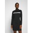 Calvin Klein Jeans MILANO MOCK NECK ZIP LOGO DRESS Sukienka etui black C1821C05M