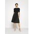 Calvin Klein PLEATED SKIRT MIDI DRESS Sukienka letnia black 6CA21C024