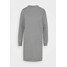 Calvin Klein FUNNEL NECK LOGO DRESS Sukienka etui mid grey heather 6CA21C029