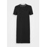 Calvin Klein Jeans LOGO TRIM DRESS Sukienka z dżerseju black C1821C069