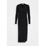 pure cashmere WRAP DRESS Sukienka dzianinowa black PUG21C005