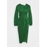 Closet TWIST FRONT LONG SLEEVE DRESS Sukienka letnia dark green CL921C0OP
