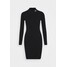 Calvin Klein Jeans ROLL NECK DRESS Sukienka dzianinowa black C1821C06B