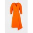 Closet SHORT SLEEVE WRAP DRESS Sukienka etui orange CL921C0PC
