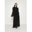 Missguided TIE NECK TIERED FLOOR SWEEPER DRESS Długa sukienka black M0Q21C1NS