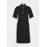 Calvin Klein ZIP UP MINI DRESS Sukienka letnia black 6CA21C03N