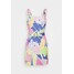 Jaded London BUCKLE DETAIL DENIM MINI DRESS Sukienka letnia vintage floral print JL021C024