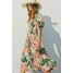 H&M Bawełniana spódnica z guzikami 0887653003 Kremowy/Duże kwiaty