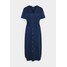 Calvin Klein TENCEL SSWRAP MIDI DRESS Sukienka letnia blue jean 6CA21C03P