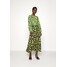 Closet GATHERED NECK A LINE DRESS Długa sukienka green CL921C0P6