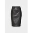 Calvin Klein MIXED MEDIA PENCIL SKIRT Spódnica ołówkowa black 6CA21B00W