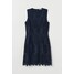H&M Koronkowa sukienka 0712915001 Ciemnoniebieski