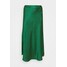 Glamorous Curve MIDI SKIRT Długa spódnica dark green satin GLA21B010