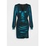 ONLY ONLCOCKTAIL SHINE WRAP DRESS Sukienka koktajlowa black/bristol blue ON321C22Z