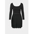Calvin Klein Jeans LOGO WAISTBAND PLEATED DRESS Sukienka letnia black C1821C07N