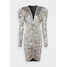 Pinko CICLONE DRESS Sukienka koktajlowa grigio/oro P6921C084