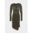 Selected Femme SLFPETRA SHORT DRESS EX Sukienka koktajlowa black/bronze SE521C0XX
