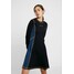 Wood Wood MANDY DRESS Sukienka z dżerseju black colorblock WO421C00P