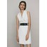 Massimo Dutti MIT GÜRTEL Sukienka letnia white M3I21C0CG
