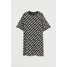 H&M Sukienka T-shirtowa w nadruki 0853568018 Czarny/Billie Eilish