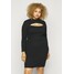 Vero Moda Curve VMSANDRO DRESS Sukienka dzianinowa black VEE21C050