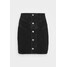 Topshop Tall BUTTON YOKE SKIRT Spódnica mini washed black TOA21B015
