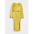 Missguided BALLOON SLEEVE WRAP FRONT DRESS Suknia balowa lime M0Q21C1PE