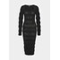 Missguided Tall CUT OUT NECK MIDI DRESS Sukienka dzianinowa black MIG21C09X