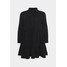 Vero Moda Curve VMMARIA FRILL SHORT DRESS Sukienka jeansowa black VEE21C065