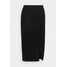 Anna Field Knit midi skirt with slit Spódnica ołówkowa black AN621B09F