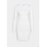 Missguided SEAMED HIGH NECK Sukienka etui white M0Q21C1RF