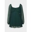Missguided Petite MILKMAID SKATER DRESS DOBBY Sukienka letnia dark green M0V21C0FM