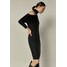 Massimo Dutti MIT ASYMMETRISCHER SCHULTER Sukienka dzianinowa black M3I21C0D5