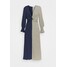 Diane von Furstenberg MICHELLE Długa sukienka ivory/navy DF221C07W