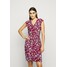 Lauren Ralph Lauren PRINTED MATTE DRESS Sukienka letnia vibrant garnet L4221C128