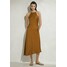 Massimo Dutti MIT AUSGEFRANSTEM SAUM Sukienka letnia brown M3I21C09O