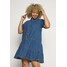 Missguided Plus SHORT SLEEVE TIERED SMOCK DRESS Sukienka jeansowa blue M0U21C0BY