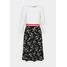 Lauren Ralph Lauren PRINTED MATTE DRESS BELT Sukienka letnia black/col cream L4221C15T