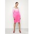 HOSBJERG RILEY LONG SLEEVE DRESS Sukienka etui pink dip dye HOX21C00D