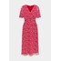 Lauren Ralph Lauren PRINTED GEORGETTE DRESS Sukienka letnia lipstick red L4221C160