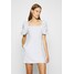 Abercrombie & Fitch SMOCKED MINI Sukienka letnia white/blue A0F21C03S