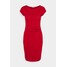 Anna Field Short sleeves mini dress with knot at waist Sukienka z dżerseju red AN621C1L1