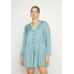 Missguided Plus DALMATIAN BUTTON SMOCK DRESS Sukienka letnia blue M0U21C0CU