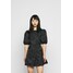 Miss Selfridge Petite DAISY TIERRED MINI DRESS Sukienka letnia black PY021C06B