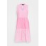 J.CREW MIXY STRIPE TIERED MIDI Sukienka letnia pink JC421C04H